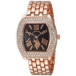 U.S. Polo Assn. Relógio de quartzo analógico feminino com alça de liga, ouro rosa, 10 Original