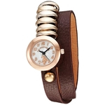 U.S.Polo Assn.Relógio quartzo de aço inox feminino com pulseira de couro e prata original