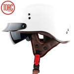 Ficha técnica e caractérísticas do produto Unisex capacete da motocicleta Vintage Retro Scooter Meio capacete com Built-in Lente Visor