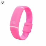 Ficha técnica e caractérísticas do produto Unisex Kids Fashion Pure Color Lovely LED Silicone Sport Relógio De Pulso Digital Casual