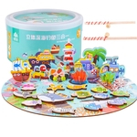 Ficha técnica e caractérísticas do produto TS Unisex madeira Magnetic Pesca jogo educativo Animais marinhos presentes Modelo brinquedos para as crianças