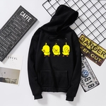 Ficha técnica e caractérísticas do produto Hao Unisex Outono Inverno Solto Camisola Do Hoodie Impressão Amarela Ducks Casal Do Pulôver Fashion Hoodies And Sweatshirts