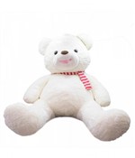 Ficha técnica e caractérísticas do produto Urso Branco Laço 94cm - Pelúcia - Minas Presentes