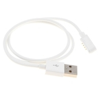Ficha técnica e caractérísticas do produto USB 2.0 A 4 PIN Magnetic Cable Charger Cord Para Pulseira De Relógio Inteligente Branco