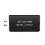 Ficha técnica e caractérísticas do produto USB 3.0 Leitor de cartão SD Leitor de cartão SD / TF de alta velocidade OTG Tipo - C Multifuncional Para cartão de memória para computador Android
