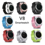 V8 Smartwatch Bluetooth relógio inteligente Com 0.3M Camera SIM E TF Relógio Para Sistema Android Smartphone In Box