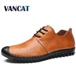 Ficha técnica e caractérísticas do produto Vancat 2019 Sapatos Casuais Condução Sapatos Mocassins Homens Sapatos... (Marrom)