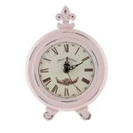 Ficha técnica e caractérísticas do produto Vida Simples Relógio De Madeira Vintage Estilo Europeu Relógio De Mesa Decoração Para Casa Rosa