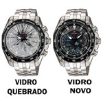 Ficha técnica e caractérísticas do produto Vidro para Relógio Casio Edifice EF-550 Plano e Transparente