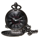 Ficha técnica e caractérísticas do produto Vintage retro Antigo steampunk Relógio de quartzo colar de Pingente de Relógio de bolso Presente