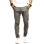 Ficha técnica e caractérísticas do produto Homens Slim Fit Urban tornozelo Banded calça casual calças lápis Jogger Esportes calças casuais