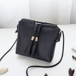 Ficha técnica e caractérísticas do produto Mulher Moda Duplo franjada Pendant Mini Casual Shoulder Bolsa Crossbody Bag Gostar