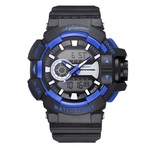 Ficha técnica e caractérísticas do produto Men's Waterproof Double Core LED Luminescent Multi-Function Sport Watch