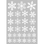 Ficha técnica e caractérísticas do produto White Christmas Red Snowflake Stickers janela de vidro Decalque Home Decor Escritório