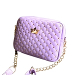 Ficha técnica e caractérísticas do produto Women Star Crown Rivet Zipper Small Square Bag with One Shoulder Chain for Casual Dating