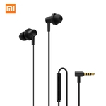 Ficha técnica e caractérísticas do produto Xiaomi qtej03jy fones de ouvido intra-auriculares 2 bobina de ferro em movimento dinâmico 3.5mm com cancelamento de ruído fone de ouvido estéreo com fio de controle com microfone p