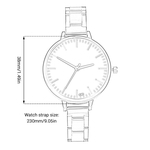 Ficha técnica e caractérísticas do produto ZA24 Casual Moda Feminina relógio de quartzo de malha de aço banda mulheres relógio de quartzo