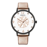 Ficha técnica e caractérísticas do produto ZL119-HP Moda Feminina rel¨®gio de quartzo Couro Strap cl¨¢ssico Mulheres Quartz Assista