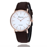 Ficha técnica e caractérísticas do produto ZLF0368 Mulheres Lady Assista Leather Strap Banda rel¨®gio de pulso de quartzo